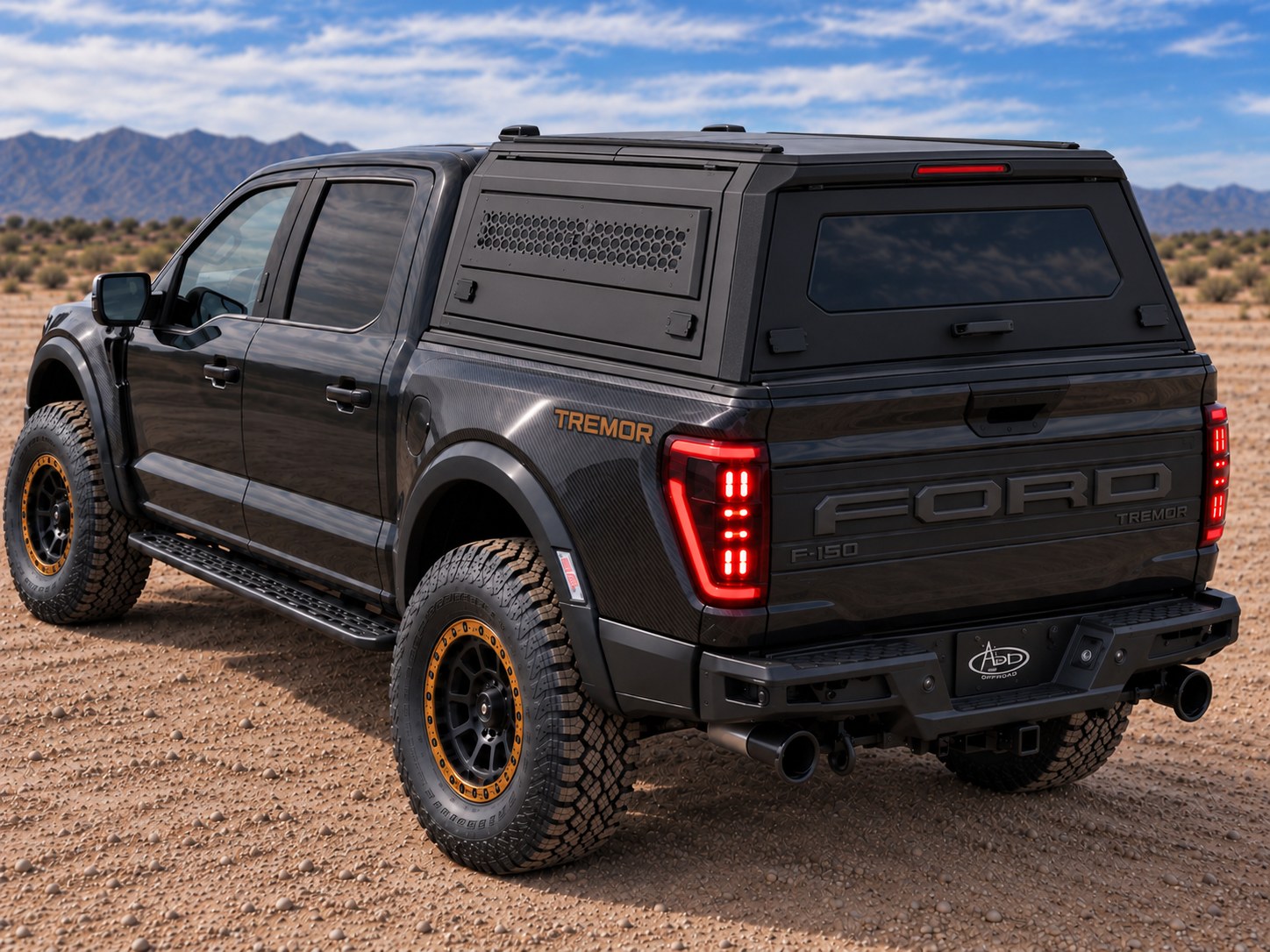 Rear concept with the Rough Country topper