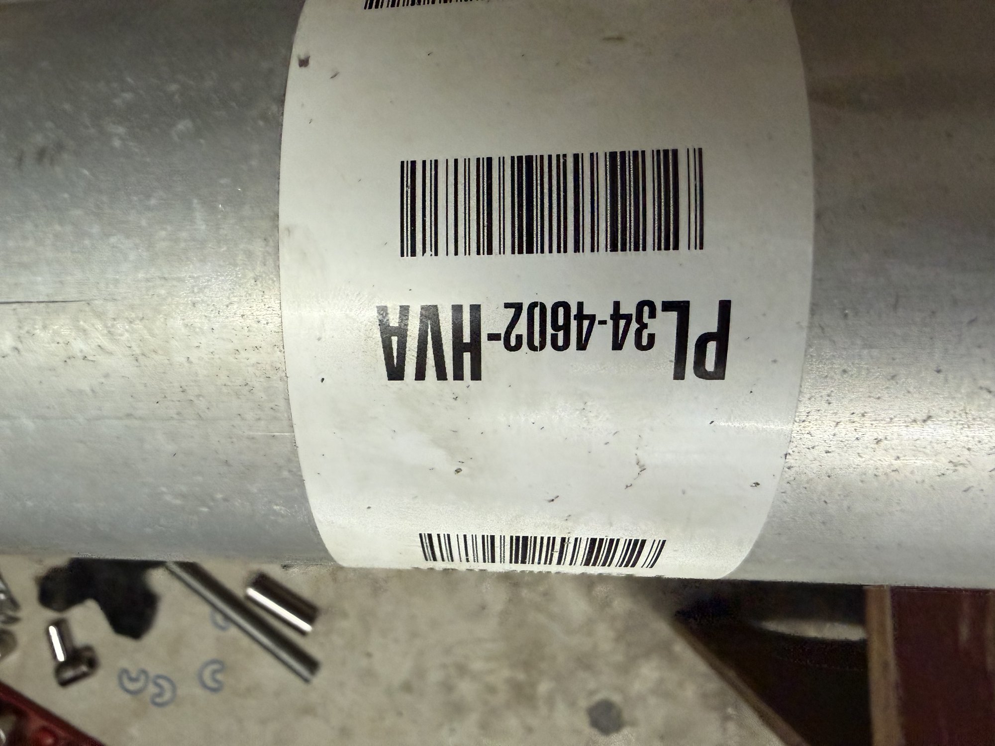 F-150 Tremor rear driveshaft tube label reading PL34-4602-HVA