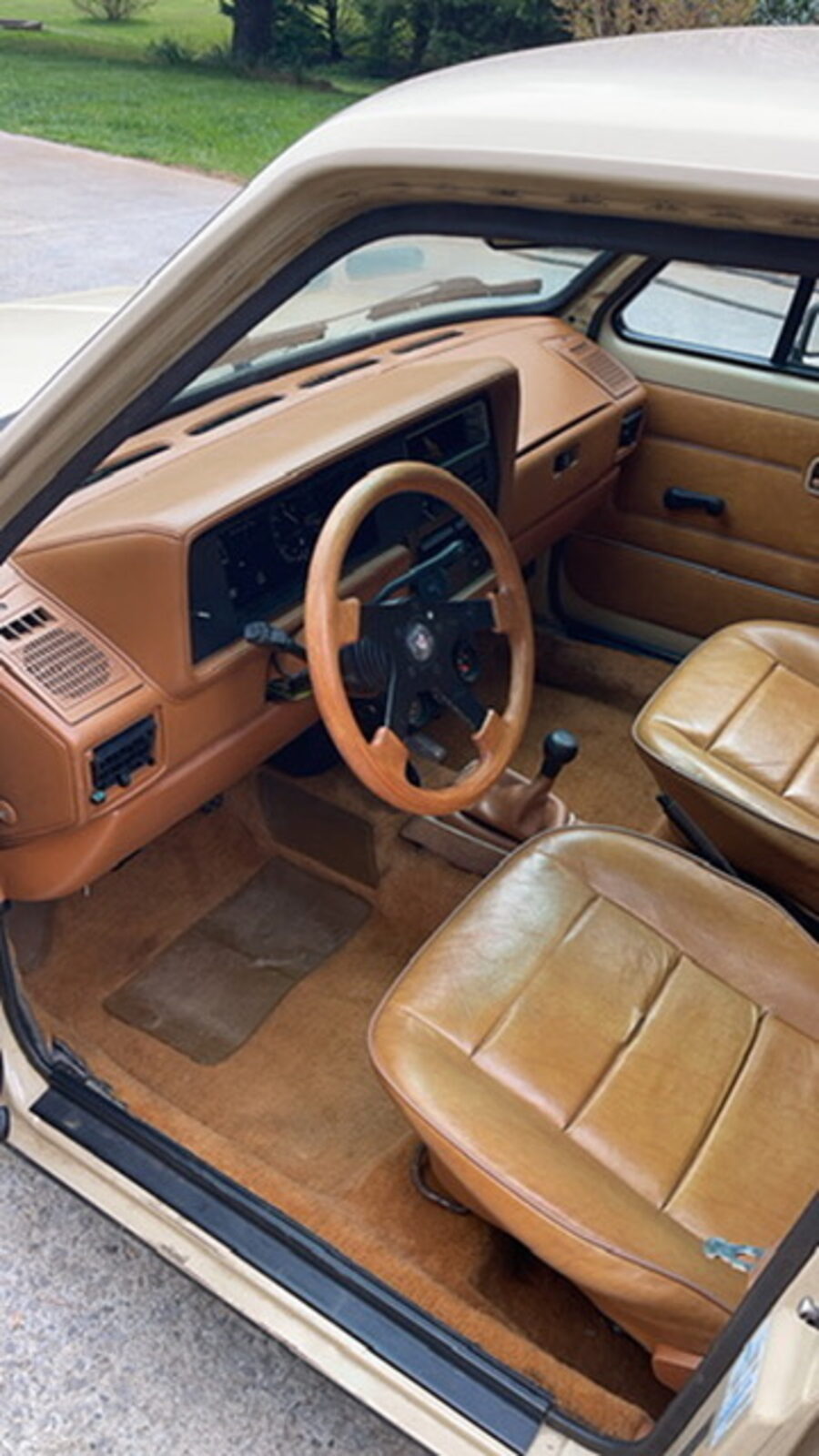 Interior after — original trim preserved through the swap